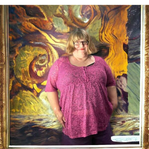 Torrid Lace Babydoll Magenta Blouse 4X!